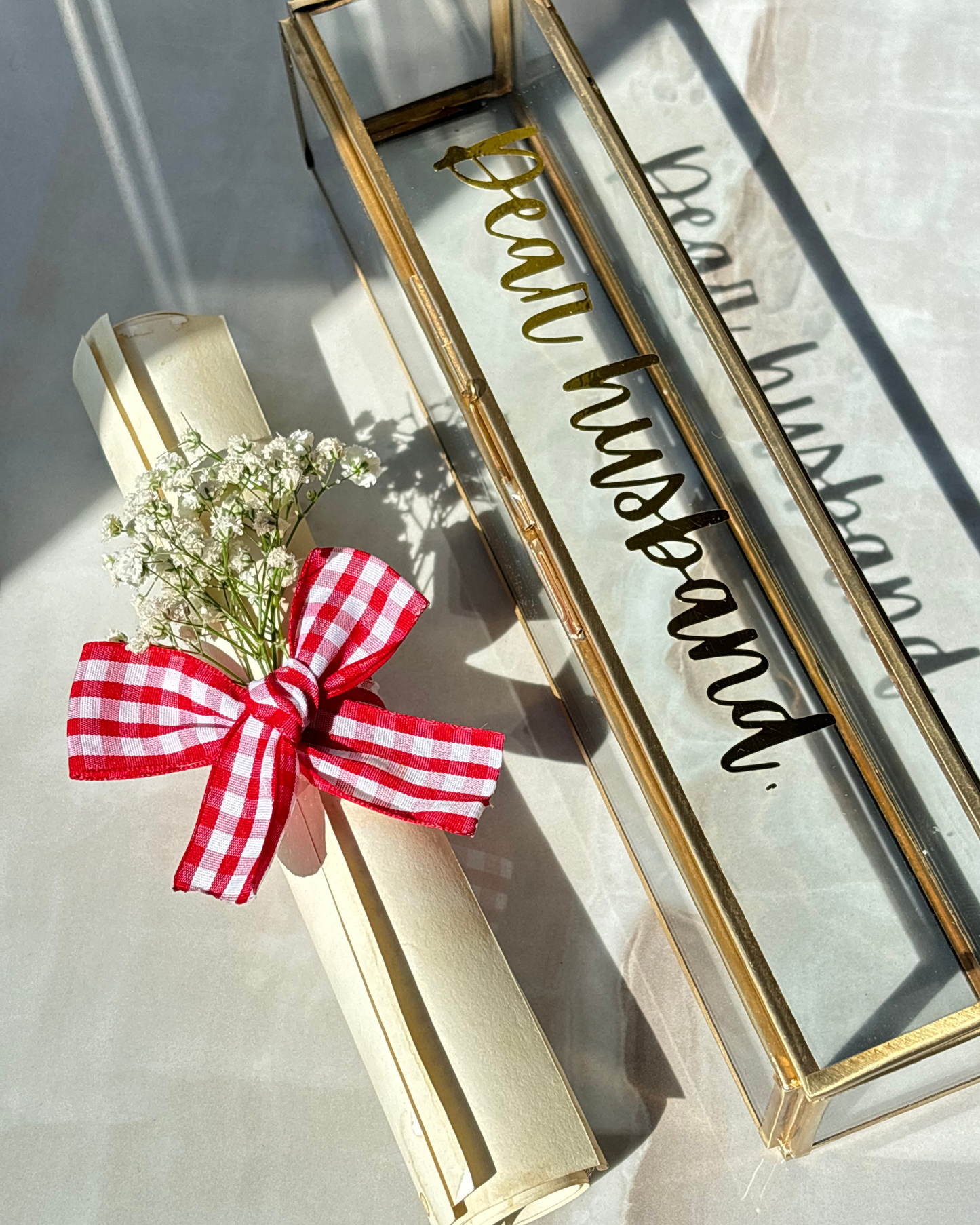 Handwritten Letter with Scroll Box