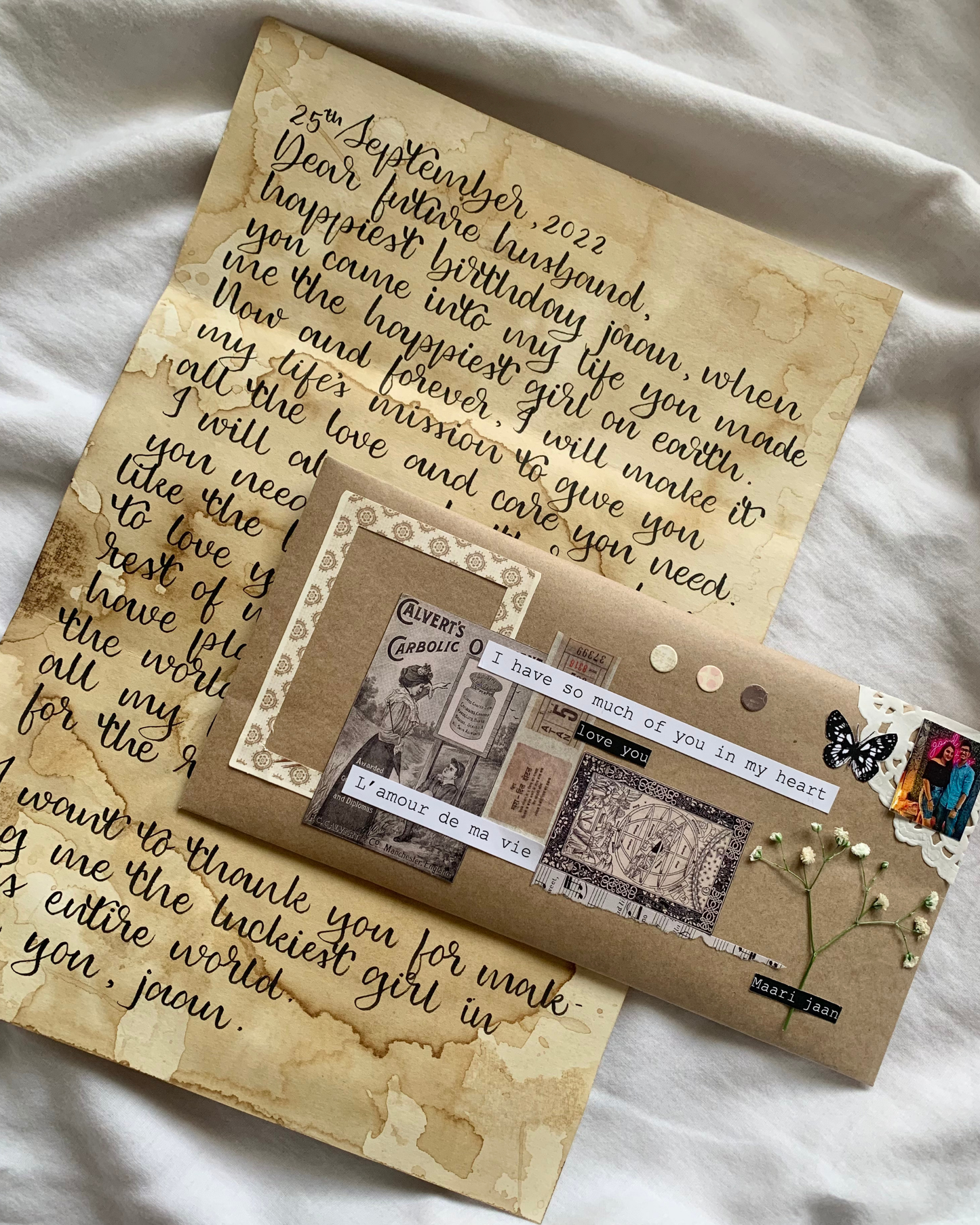 Handwritten Letter with Envelope