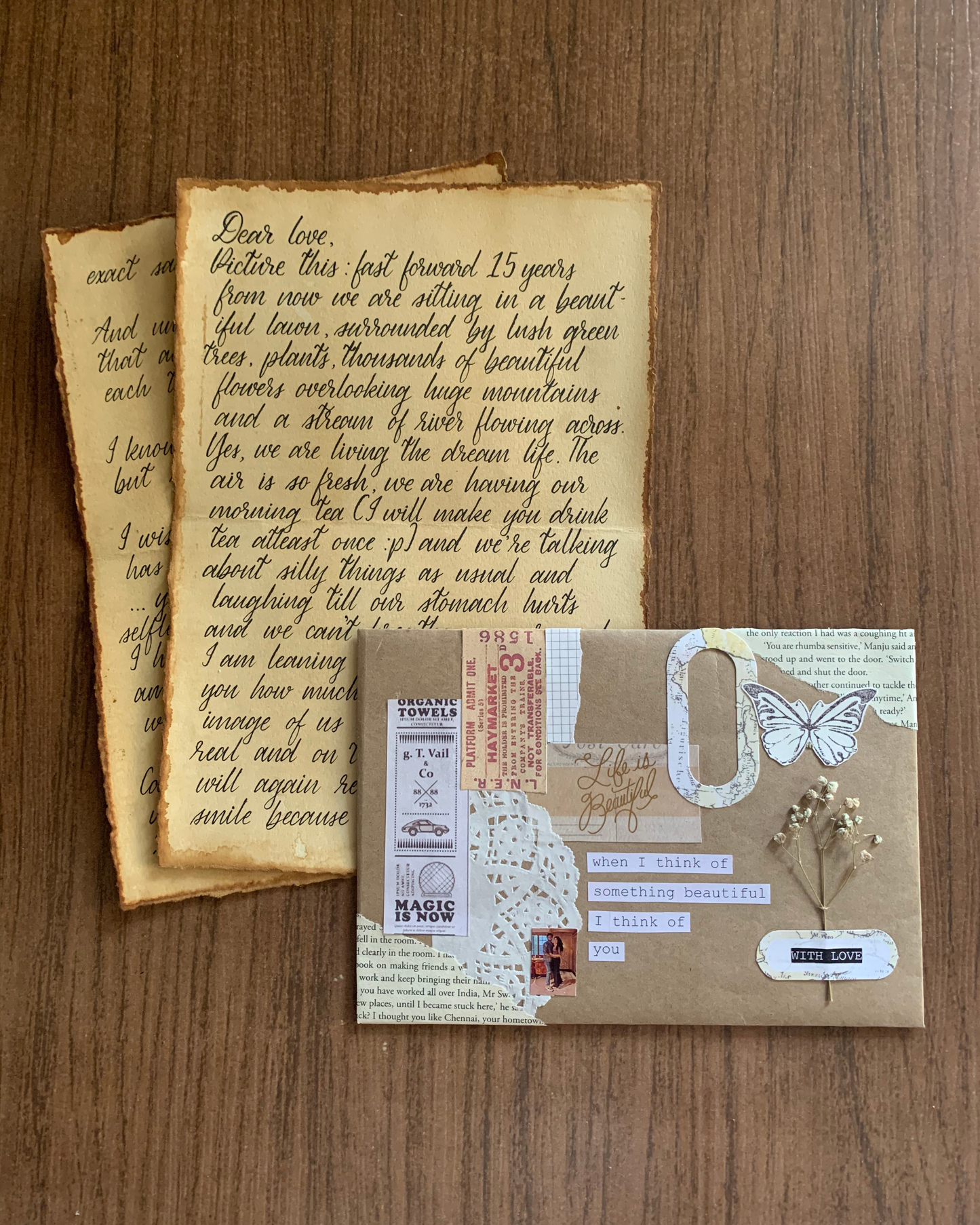 Handwritten Letter with Envelope